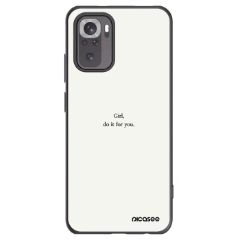 Picasee silikonový černý obal pro Xiaomi Redmi Note 10S - Girl, do it for you