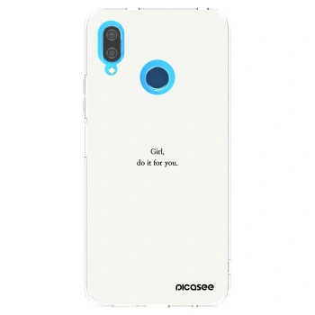 Picasee silikonový průhledný obal pro Huawei P20 Lite - Girl, do it for you