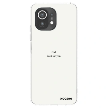 Picasee silikonový průhledný obal pro Xiaomi Mi 11 - Girl, do it for you