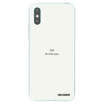 Picasee silikonový průhledný obal pro Xiaomi Redmi 9AT - Girl, do it for you