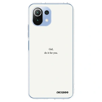 Picasee silikonový průhledný obal pro Xiaomi Mi 11 Lite - Girl, do it for you