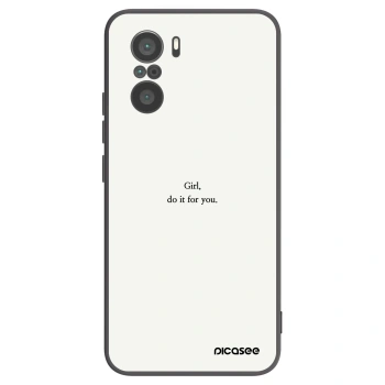 Picasee silikonový černý obal pro Xiaomi Poco F3 - Girl, do it for you