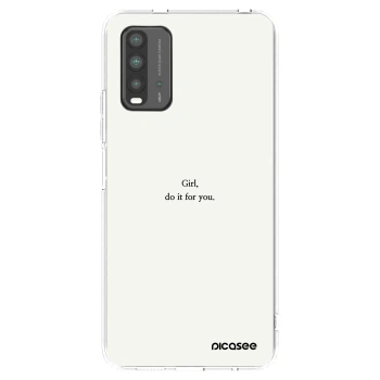 Picasee silikonový černý obal pro Xiaomi Redmi 9T - Girl, do it for you