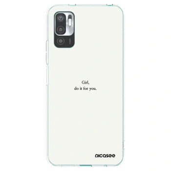 Picasee silikonový průhledný obal pro Xiaomi Redmi Note 10 5G - Girl, do it for you