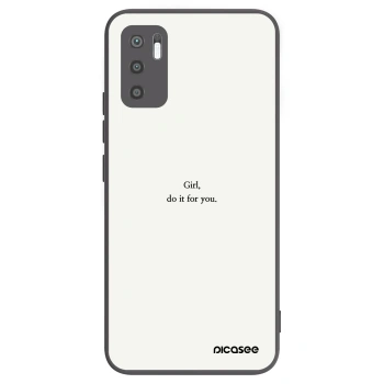 Picasee silikonový černý obal pro Xiaomi Redmi Note 10 5G - Girl, do it for you