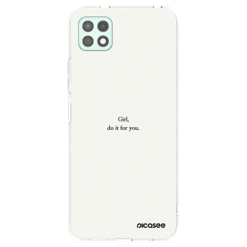 Picasee silikonový průhledný obal pro Samsung Galaxy A22 A226B 5G - Girl, do it for you