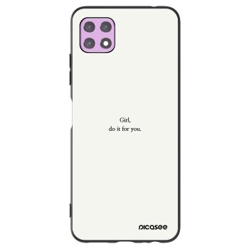 Picasee silikonový černý obal pro Samsung Galaxy A22 A226B 5G - Girl, do it for you
