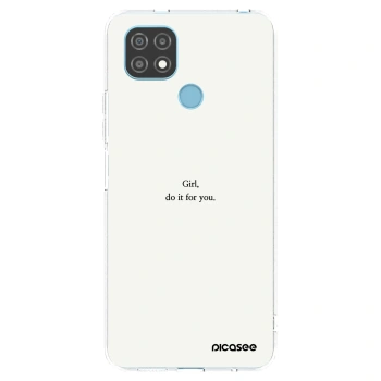 Picasee silikonový průhledný obal pro Realme C21 - Girl, do it for you