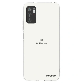 Picasee silikonový průhledný obal pro Xiaomi Poco M3 Pro 5G - Girl, do it for you