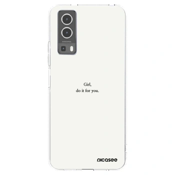 Picasee silikonový průhledný obal pro Vivo Y72 5G - Girl, do it for you