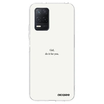Picasee silikonový průhledný obal pro Realme 8 5G - Girl, do it for you