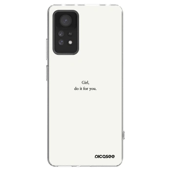 Picasee silikonový průhledný obal pro Xiaomi Redmi Note 11 Pro - Girl, do it for you