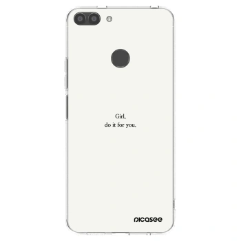 Picasee silikonový průhledný obal pro Huawei P Smart - Girl, do it for you