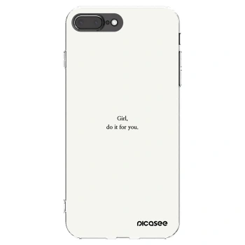Picasee silikonový průhledný obal pro Apple iPhone 8 Plus - Girl, do it for you