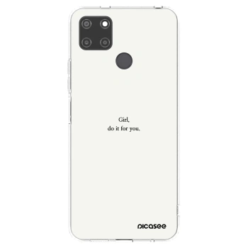 Picasee silikonový průhledný obal pro Realme C21Y - Girl, do it for you