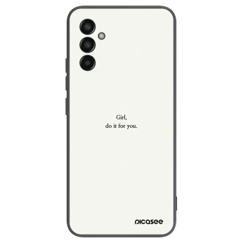Picasee silikonový černý obal pro Samsung Galaxy M13 M135F - Girl, do it for you