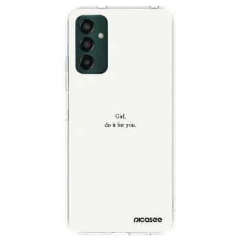 Picasee silikonový průhledný obal pro Samsung Galaxy M13 M135F - Girl, do it for you