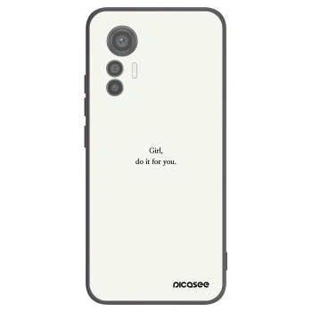 Picasee silikonový černý obal pro Xiaomi 12 Lite - Girl, do it for you