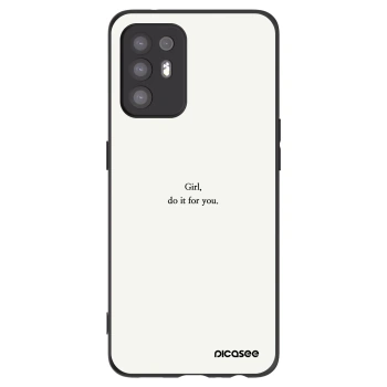 Picasee silikonový černý obal pro OPPO A94 5G - Girl, do it for you