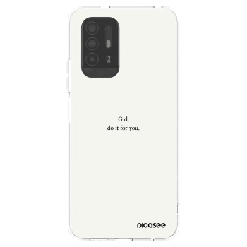 Picasee silikonový průhledný obal pro OPPO A94 5G - Girl, do it for you