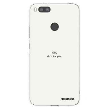 Picasee silikonový průhledný obal pro Xiaomi Redmi A1 - Girl, do it for you