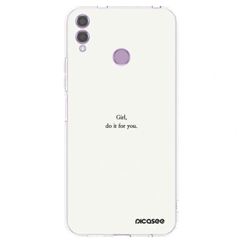 Picasee silikonový průhledný obal pro Honor 8X - Girl, do it for you