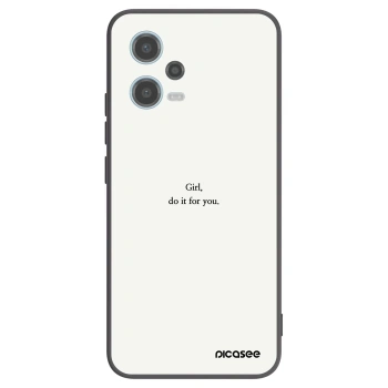 Picasee silikonový černý obal pro Xiaomi Redmi Note 12 5G - Girl, do it for you
