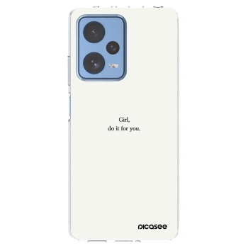 Picasee silikonový průhledný obal pro Xiaomi Redmi Note 12 Pro 5G - Girl, do it for you