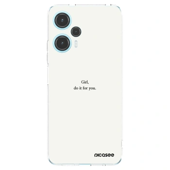 Picasee silikonový průhledný obal pro Xiaomi Poco F5 - Girl, do it for you