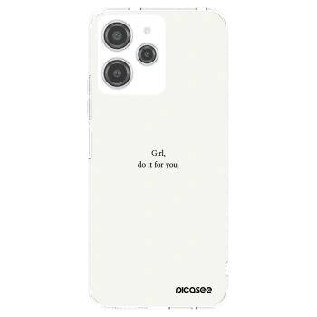Picasee silikonový průhledný obal pro Xiaomi Redmi 12 4G - Girl, do it for you