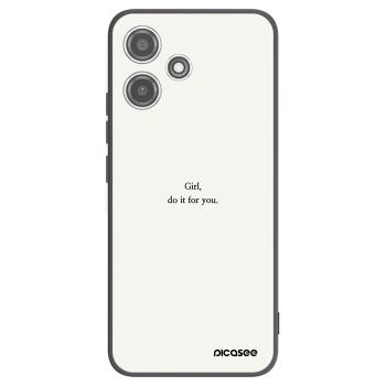 Picasee silikonový černý obal pro Xiaomi Redmi 12 5G - Girl, do it for you
