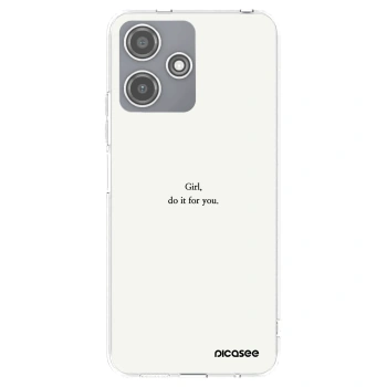 Picasee silikonový průhledný obal pro Xiaomi Redmi 12 5G - Girl, do it for you