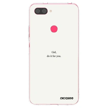 Picasee silikonový průhledný obal pro Xiaomi Mi 8 Lite - Girl, do it for you