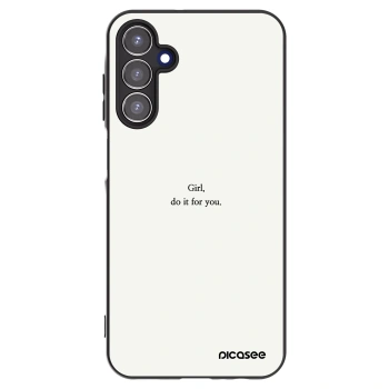 Picasee silikonový černý obal pro Samsung Galaxy A15 A155F 4G - Girl, do it for you