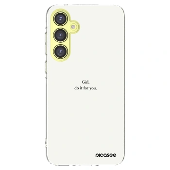Picasee silikonový průhledný obal pro Samsung Galaxy A35 5G A356B - Girl, do it for you