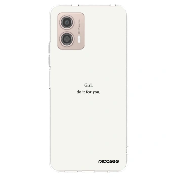 Picasee silikonový průhledný obal pro Motorola Moto G53 5G - Girl, do it for you