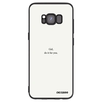 Picasee silikonový černý obal pro Samsung Galaxy S8 G950F - Girl, do it for you