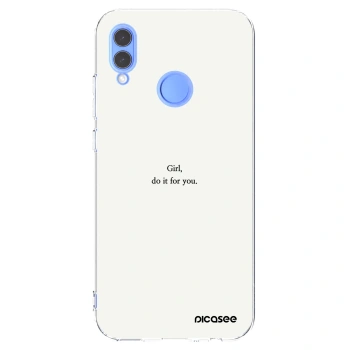 Picasee silikonový průhledný obal pro Huawei P Smart 2019 - Girl, do it for you
