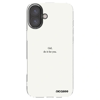 Picasee silikonový průhledný obal pro Apple iPhone 16 Plus - Girl, do it for you