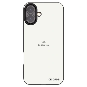 Picasee silikonový černý obal pro Apple iPhone 16 Plus - Girl, do it for you