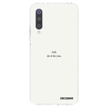 Picasee silikonový průhledný obal pro Xiaomi Mi 9 - Girl, do it for you