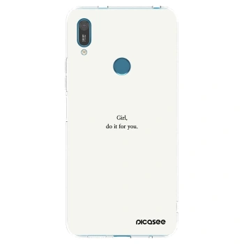 Picasee silikonový průhledný obal pro Huawei Y7 2019 - Girl, do it for you