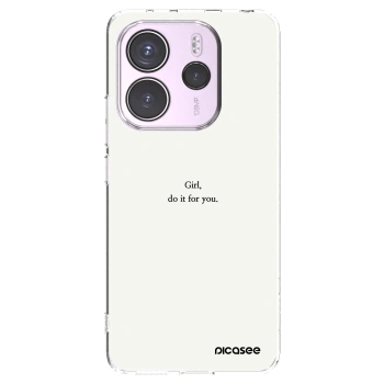 Picasee silikonový průhledný obal pro Xiaomi Redmi Note 14 4G - Girl, do it for you