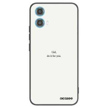Picasee silikonový černý obal pro Motorola Moto G34 5G - Girl, do it for you