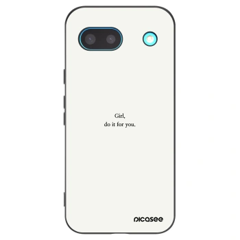 Picasee silikonový černý obal pro Google Pixel 8a - Girl, do it for you