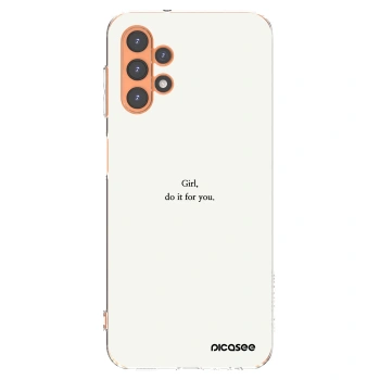 Picasee silikonový průhledný obal pro Samsung Galaxy A13 5G - Girl, do it for you