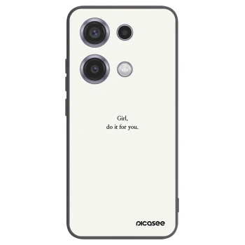 Picasee silikonový černý obal pro Xiaomi Redmi Note 14S - Girl, do it for you