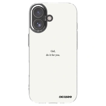 Picasee silikonový průhledný obal pro Apple iPhone 17 - Girl, do it for you