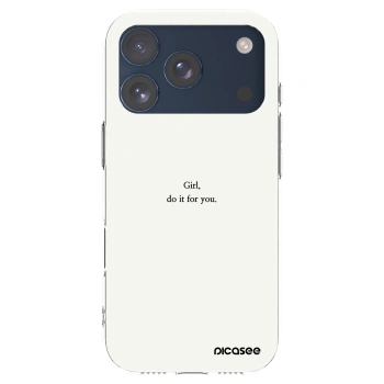 Picasee silikonový průhledný obal pro Apple iPhone 17 Pro - Girl, do it for you