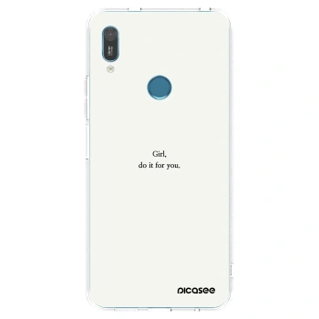 Picasee silikonový průhledný obal pro Huawei Y6 2019 - Girl, do it for you